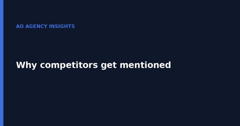 Why competitors get mentioned