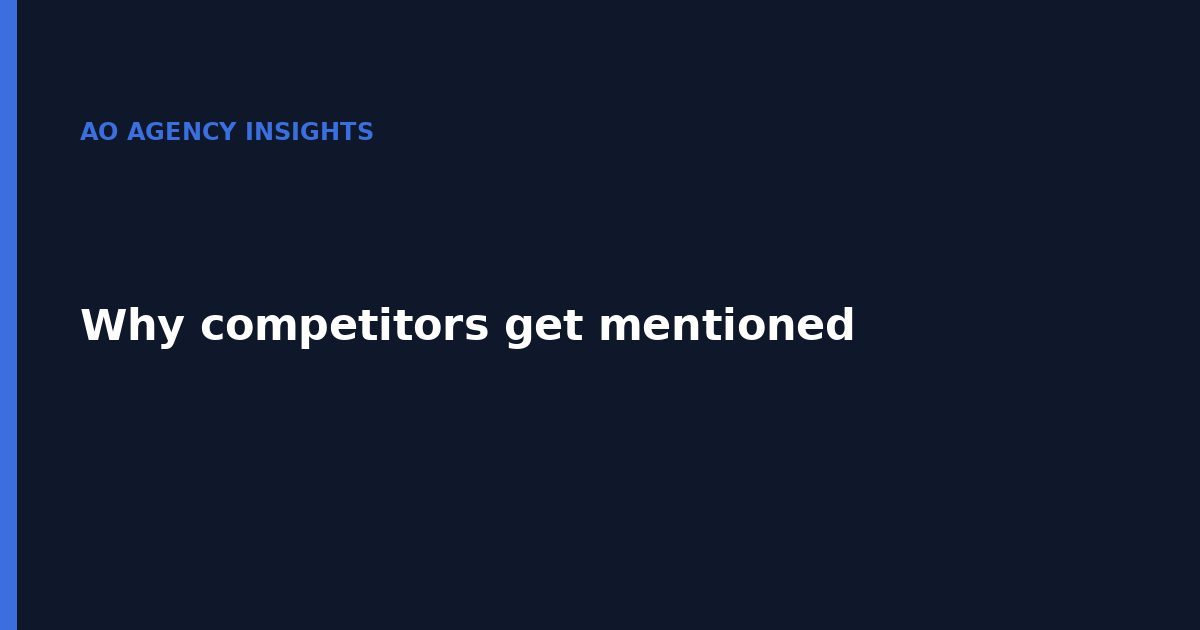 Why competitors get mentioned